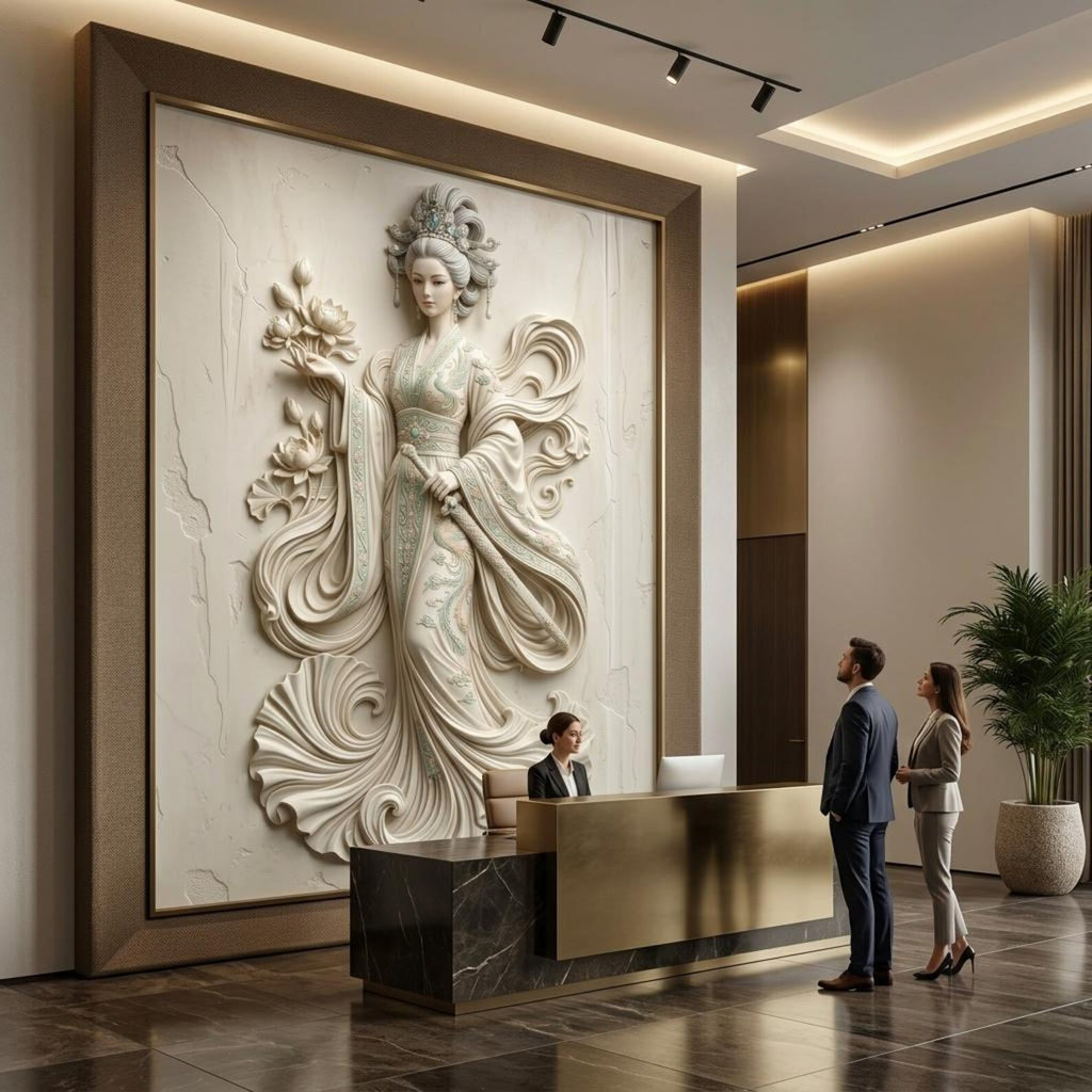 Goddess Bas Relief Wall Art /  Digital Prints